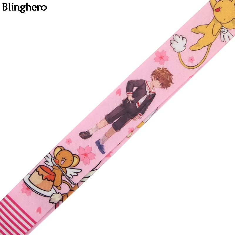 20 шт./лот Blinghero Card Captor Sakura Lanyards для ключей телефона мультфильм ремень Висячие веревки милые держатели ID бейдж ремешок BH0147