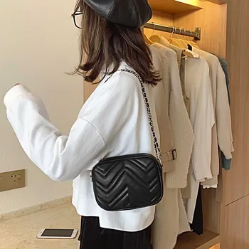 

Crossbody Bags For Women 2020 Leather New Shoulder Bag Fashion Small Female Chain Handbag Ladies Zipper Flap Messenger Bags