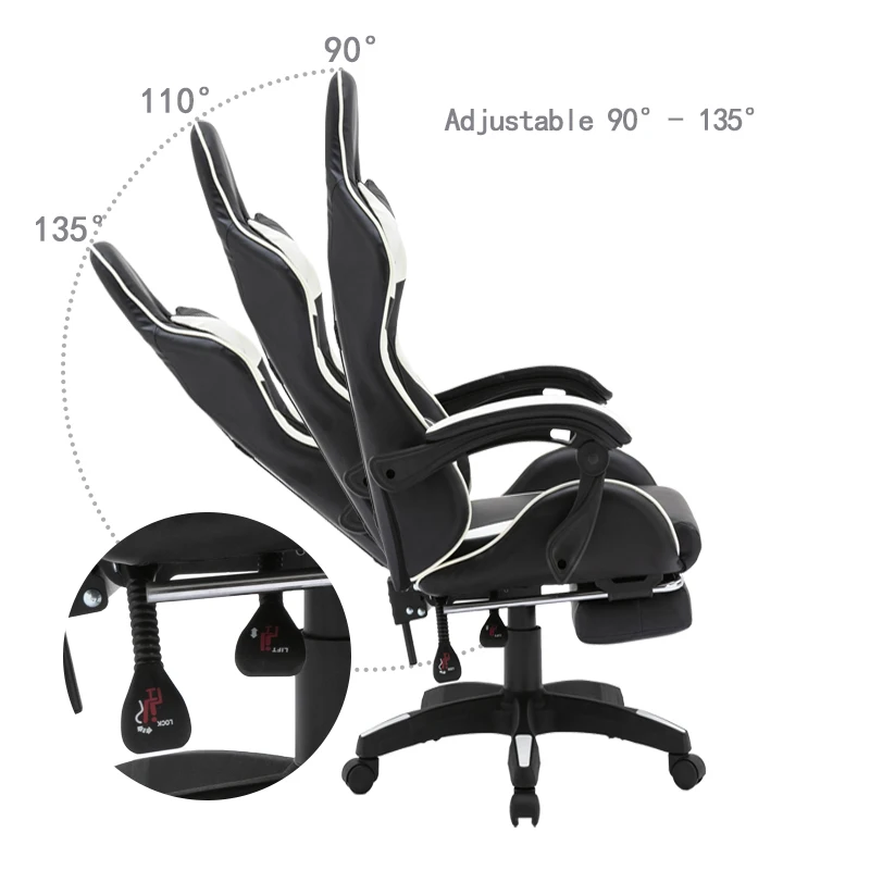 WCG Gaming Chairs Computer Chair Lifting up Office Chair for Cafe Internet Lounge