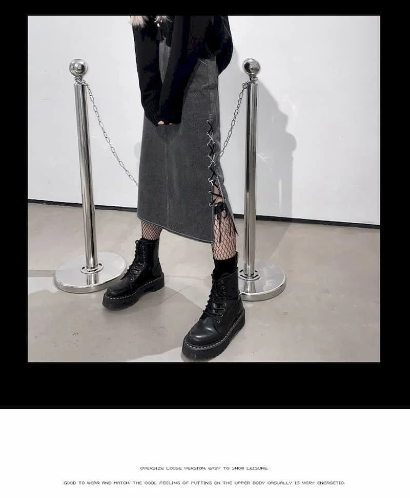 Vintage Split Rok Vrouwen Mid Lengte Lente Herfst Nieuwe Koreaanse Punk Hoge Taille Denim Hip Rok Koele Meisje Licht Up Straat Aliexpress Women S Clothing