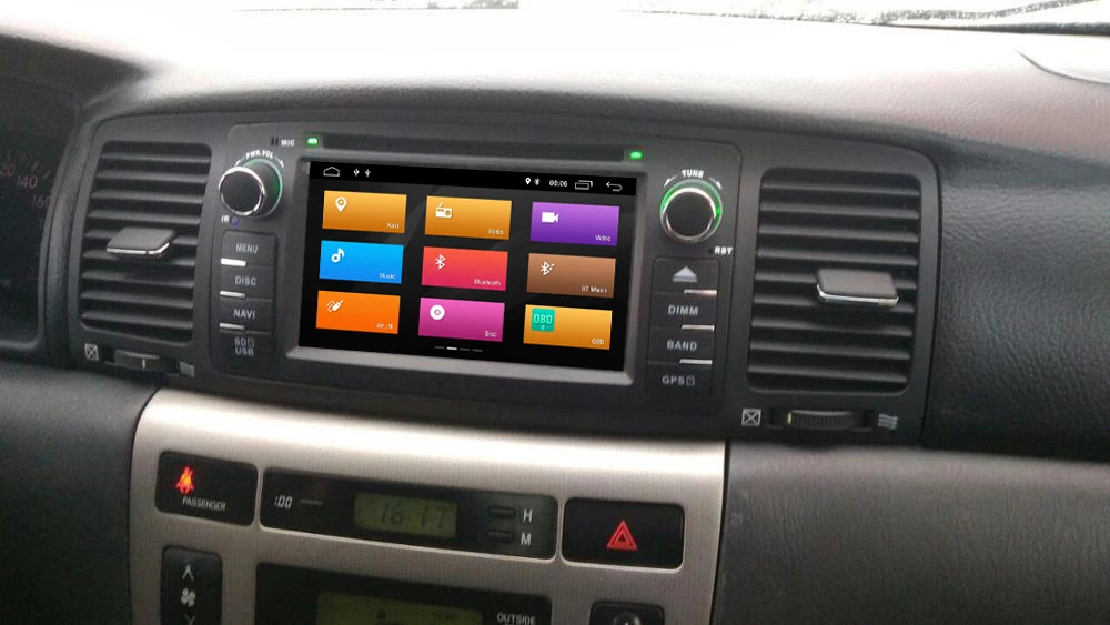 Discount Qcta core Android 9.0 Car DVD GPS Player For Toyota Corolla E120 BYD F3 Multimedia WIFI 4GB+64GB DVR USB Radio Navi BT DAB+ MAP 1