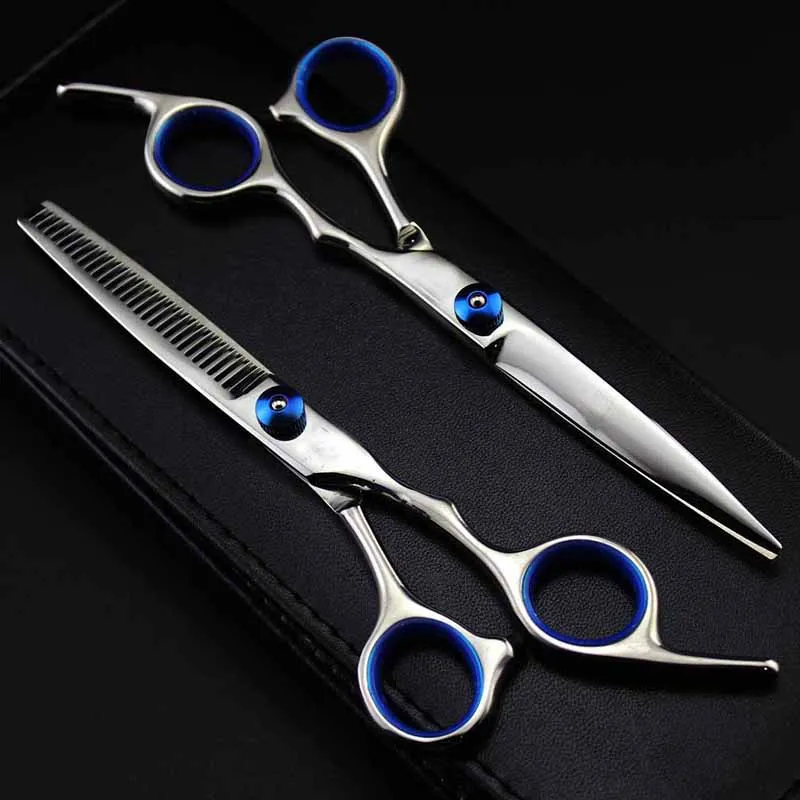 1PC 6 inch professional haircut haircut thinning hairdressing scissors salon tool 6cr13 tooth shear flat shear home hair stylist