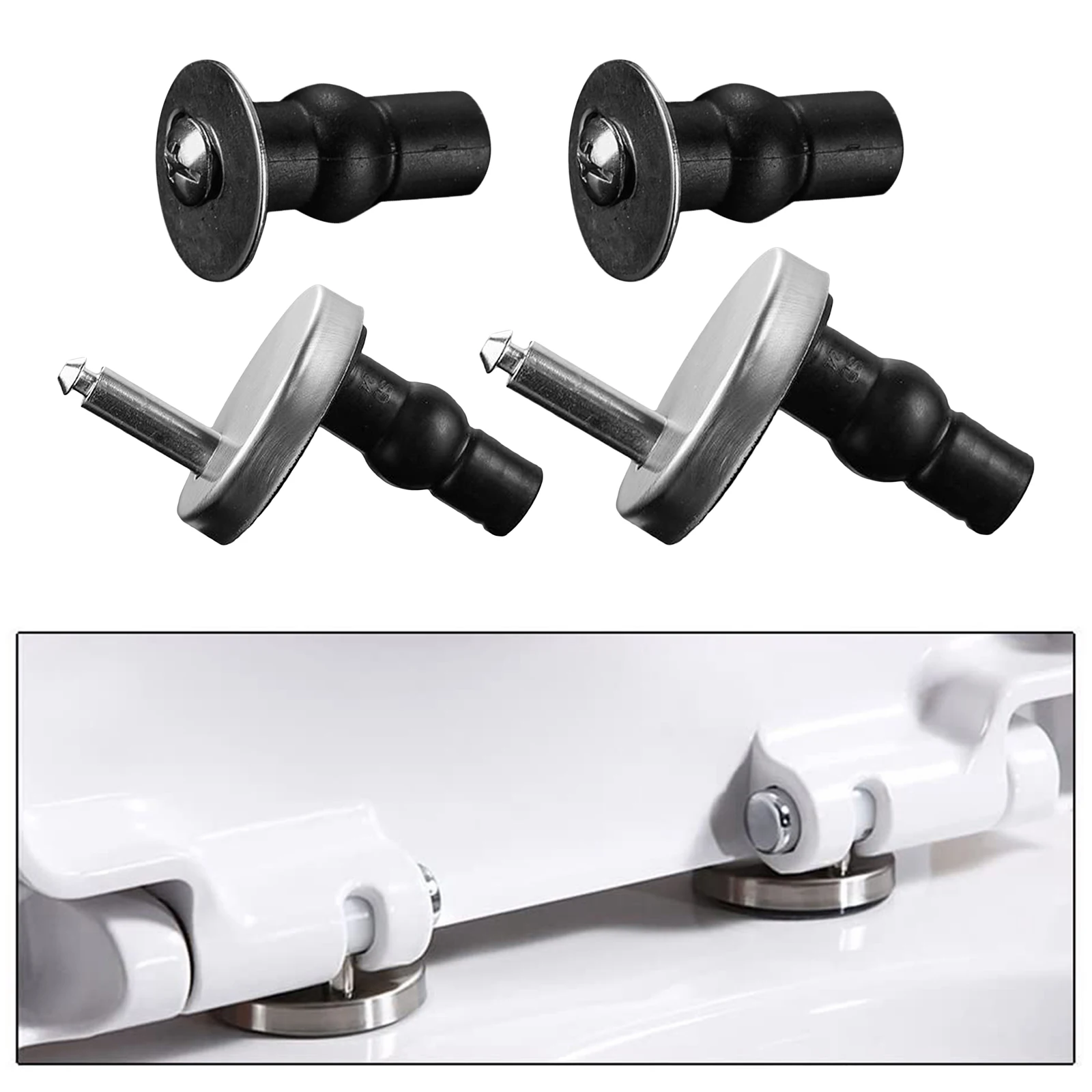 Replacement Toilet Seat Hinge Fitting Screw Anchoring Setscrew Fittings 