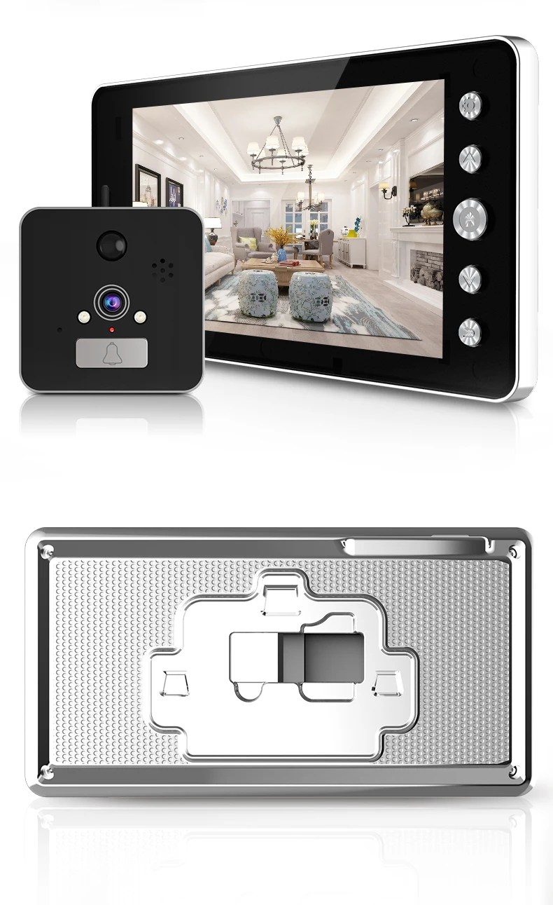 Беспроводной wifi видео телефон двери с внутренним монитором IP дверной Звонок