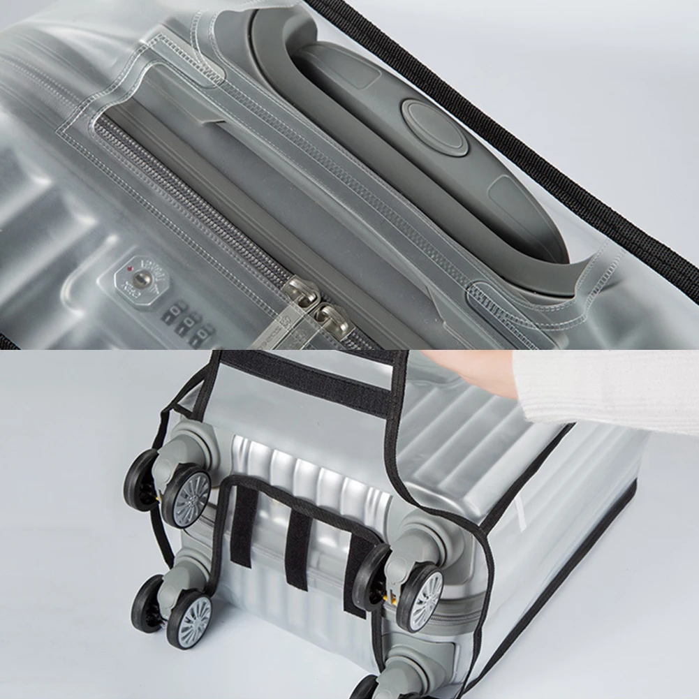 Пыленепроницаемая Полезная молния многоразовая ПВХ водонепроницаемый матовый прозрачный дорожные принадлежности протектор чехол для чемодана