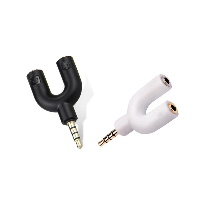 

Y Shape 3.5mm Earphone Splitter Adapter 1 to 2 Female Audio Converter Stereo Adapter for PC/MP3 Phone Headphone Audio Cable