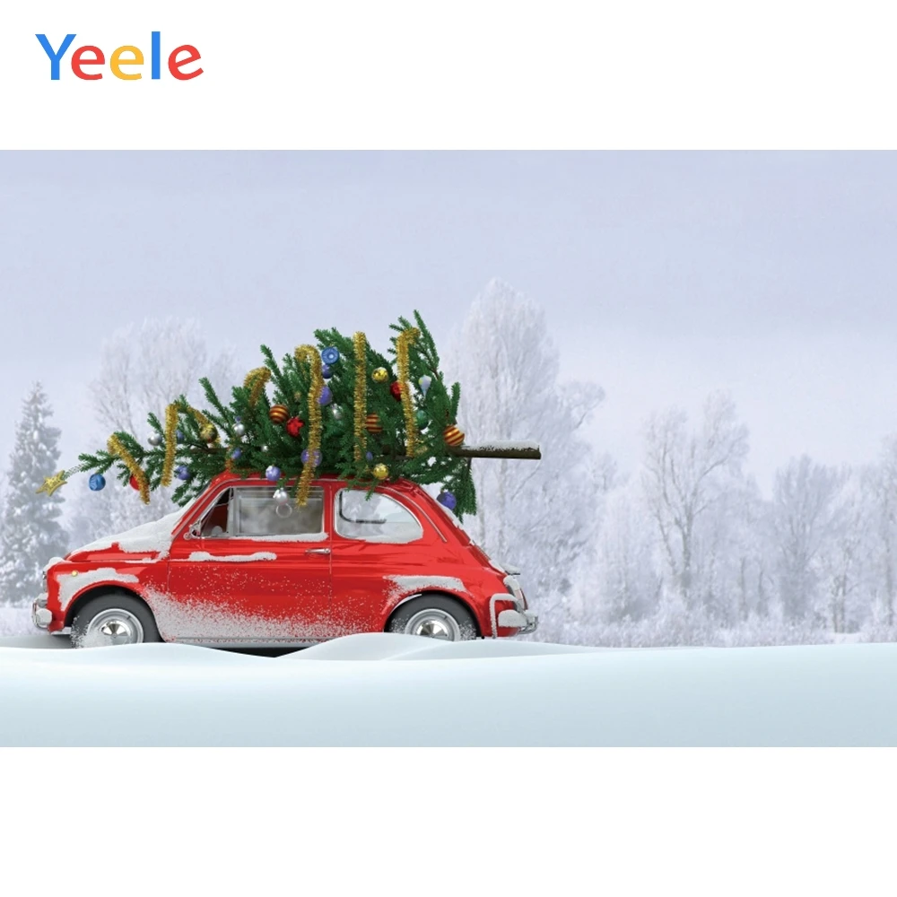 

Christmas Tree Snow Forest Car Decoration Baby Birthday Backdrop Photography Custom Photographic Background For Photo Studio