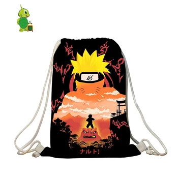 

Mochila Anime Naruto Drawstring Backpack Kids Bookbag Men Bag Pack School Bags for Teenage Girls Women Bag Softback Travel Bags