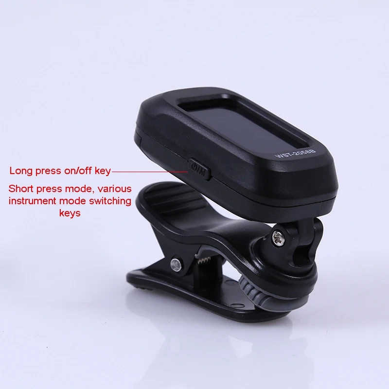  Digital Clip-on Electric Guitar Tuner Foldable Rotating Clip High Sensitivity Violin Ukulele Guitar