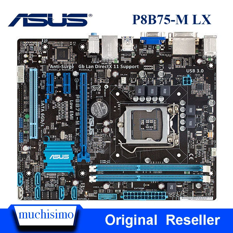 Материнская плата Asus материнская LX разъем LGA 1155 B75 i3 i5 i7 DDR3 P8B75 M для настольного ПК