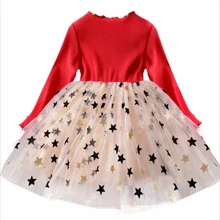 Рождественское платье принцессы; хлопковые детские платья для девочек; осенняя одежда; коллекция года; детская одежда для свадебной вечеринки; детское платье