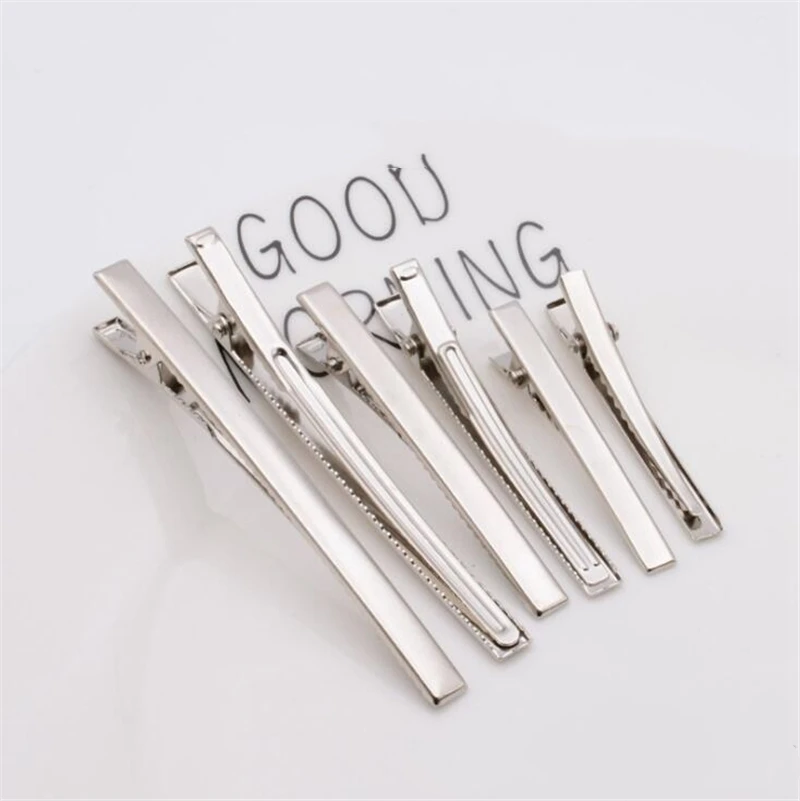 10pcs 5mm 너비 47/60/80mm 악어 헤어 클립 머리핀 플랫 탑 DIY 헤어 클립 쥬얼리 만들기에 대한 치아 빈 설정