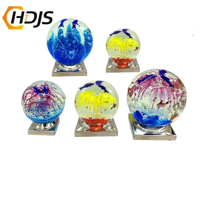 

304stainless steel square ball seat crystal ball,connecting ball stair handrail outdoor guardrail decoration interior decoration