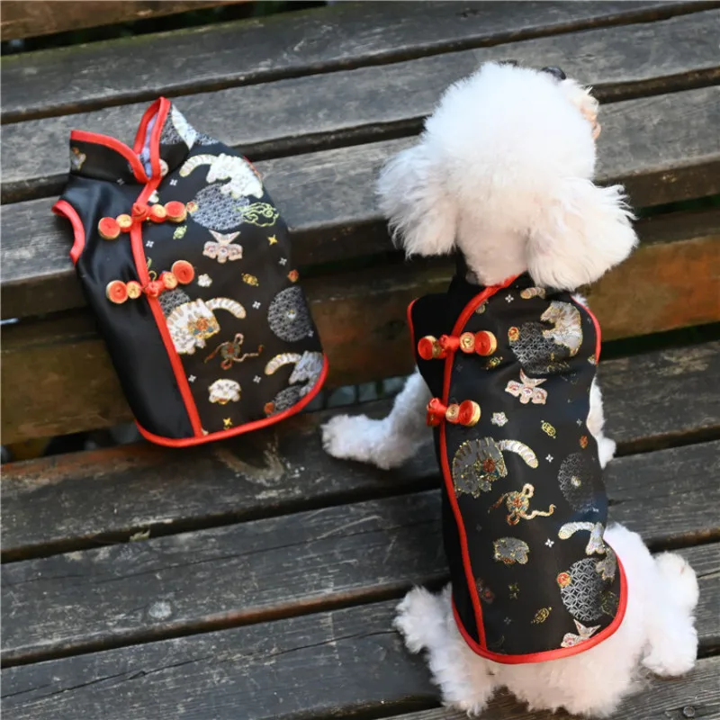 chinês roupas para cães camisa casaco filhote