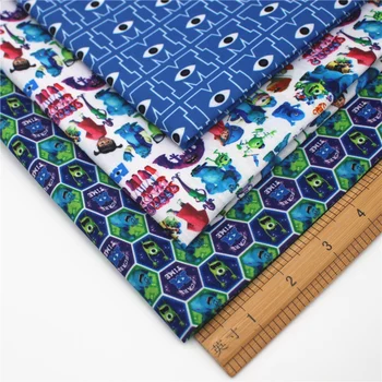 

45*140cm Patchwork cartoon print polyester cotton mask fabric for Sewing Dress Cloth Making DIY Cushion Cover 388