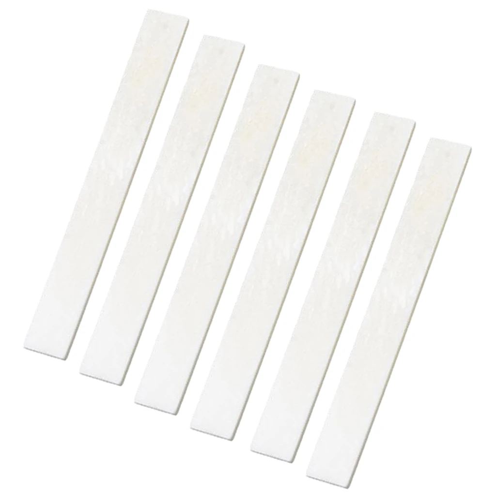 Pack Of 6 Blank Bone Nut For Cigar Box Classical Guitar Bass Accs Unbleached