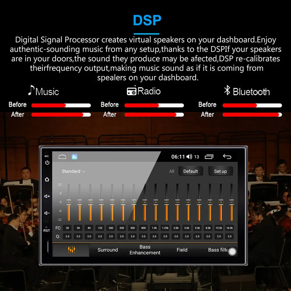 DSP Android 9,0 4G+ 32G Восьмиядерный автомобильный радиоприемник Bluetooth 4,0 gps навигация " сенсорный 1080P 2din мультимедийный плеер авторадио Универсальный