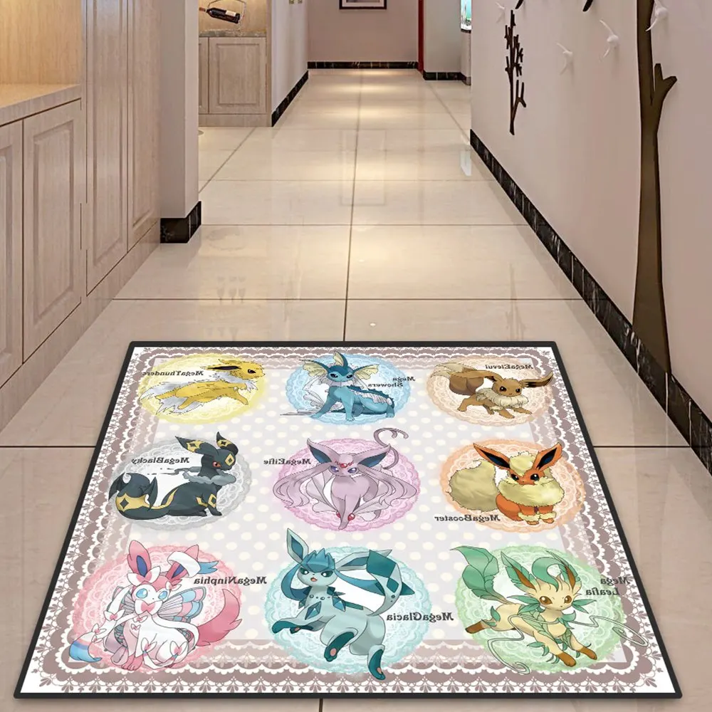 Pikachu Pokemon Eevee аниме напольный ковер, коврик для комнаты, нескользящий коврик, подарок - Цвет: Style 16
