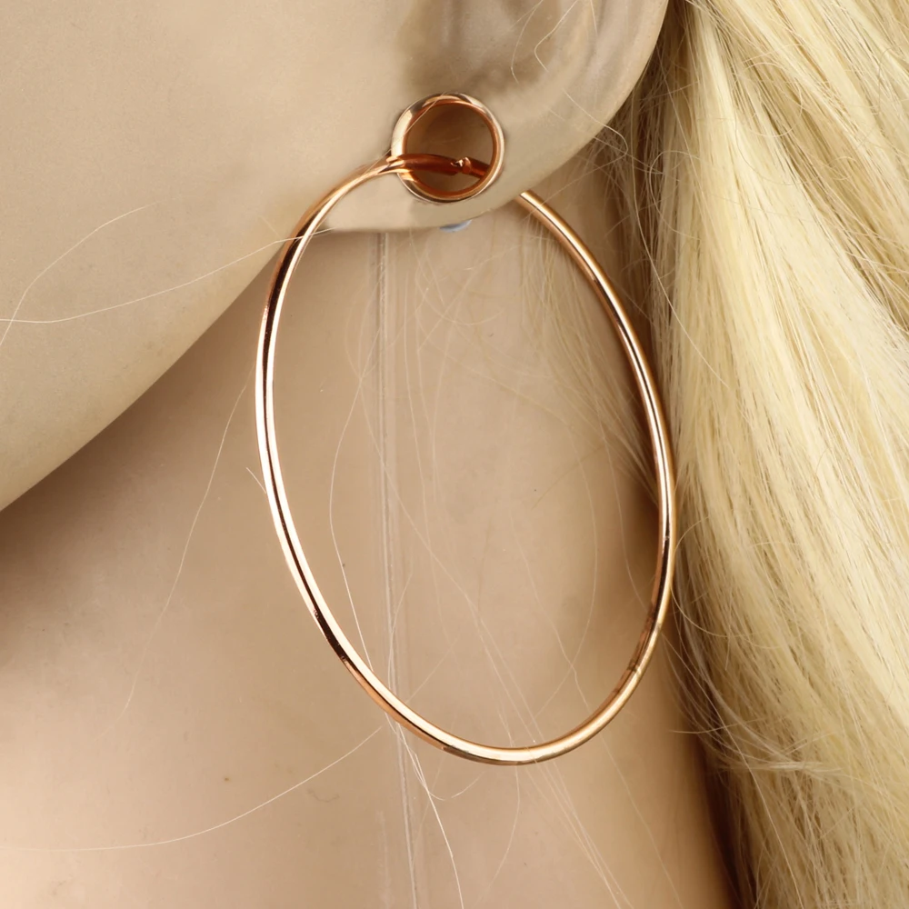 rose gold JUNLOWPY ушные беруши из нержавеющей стали и тоннели для Расширительных сережек растягивающиеся пирсинг телесный 0 г Тоннели - Окраска металла: rose gold