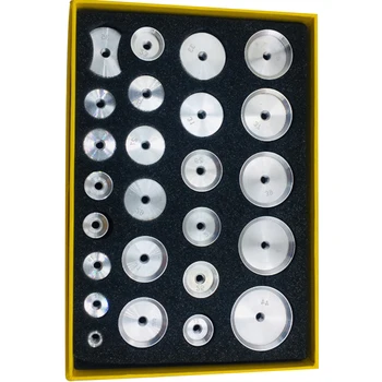 

25pcs Back Durable Closers Professional Threaded Practical Case Dies Set Mould Crystal Aluminum Watch Repair Press Pliers Tool