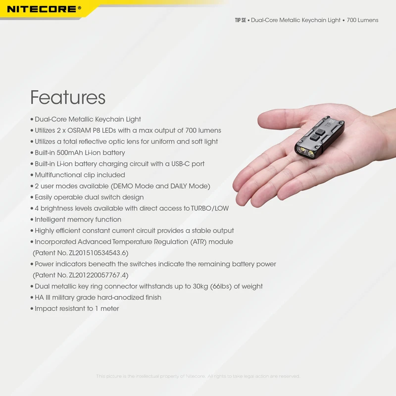 NITECORE TIP SE Keychain Light (26)