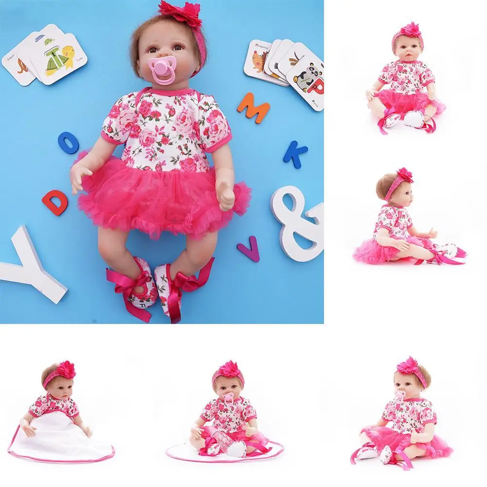 NPK Bebes Кукла реборн 55 см куклы для маленьких девочек Мягкие силиконовые Boneca Reborn Детские подарки игрушки для кровати