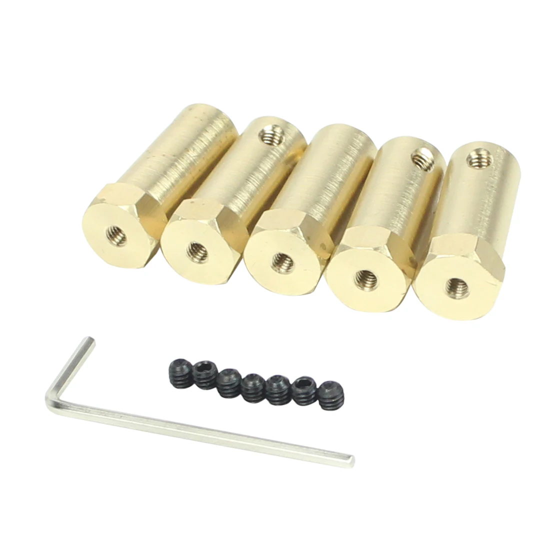 Arbre Flexible 6 Coupleurs D'Arbre QUARKZMAN Laiton - 3mm Vers 3mm - Avec Vis Et Clé - Pour Moteurs RC Coupleur 3mm Moteur Rc