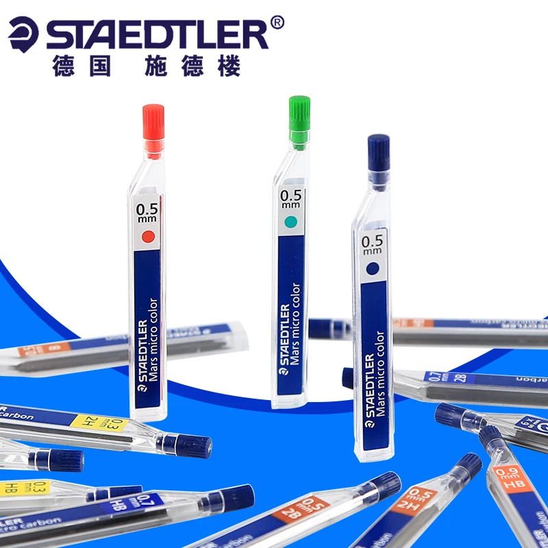 3 шт. механический карандаш Staedtler Mars Micro Carbon 250/254 0 5 мм красный/синий/зеленый