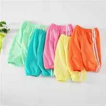 Специальное предложение, лидер продаж, Новые Летние Стильные противомоскитные штаны ярких цветов для малышей вискозный шарф, свободные Капри