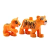 Duplo-Conjunto de animales de la serie de gran tamaño, montaje de bloques de construcción, accesorios, bonitos pájaros, animales, elefante, Tigre, juguetes para la Educación de bebés ► Foto 3/6