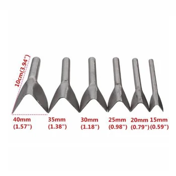 

6pcs/Set Leather Punch Craft Cutter Tool Strap Belt Wallet U/V Shaped DIY Tools Attachment Leathercraft