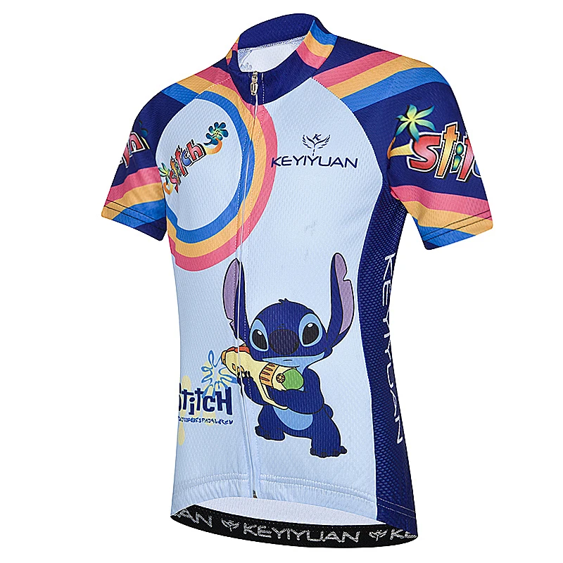 KEYIYUAN 2025 New Kids Short Sleeve Cycling Jersey Set Bike Shirt Children Breathable MTB Clothing Boys Girl Summer Bicycle Wear 5