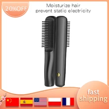 

Hot Hair Straightener Brush,Portable Hair Straightener Usb Rechargeable 2600Mah 2 In 1 Hair Straightener Comb For Women