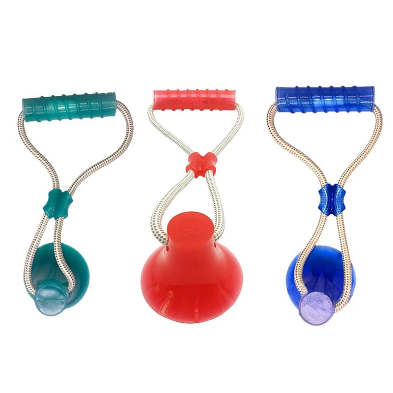 Pet Training Toys For Cats Dogs Interactive Suction Cup Push Ball Toys Elastic Ropes Pet Tooth Cleaning Chewing IQ Exercise