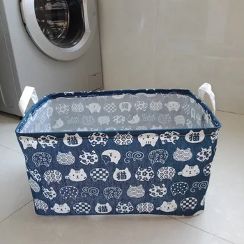 

Japanese And Korean Style Cotton Linen Waterproof Barrel Laundry Basket Storage Can Box Furniture Kitchen Bathroom Bedroom Toile