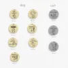 003 Cat Dogs ID Tags Personalized and Custom for Pet Collar Name Funny Painting Engraved on Both Sides 3