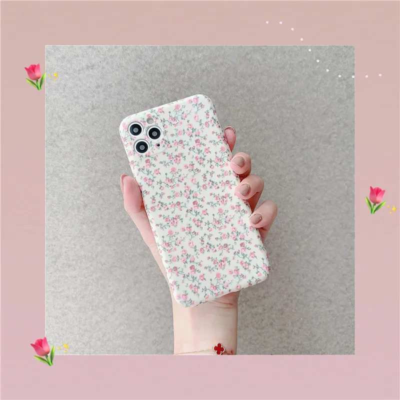 

Small Floral Case for Iphone 11 Pro Max 11 Pro 11 All-inclusive Shatter-resistant Silicone Soft Cover for Iphone XS Max XS XR X