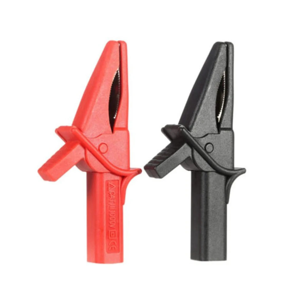 Hantek HT18A Alligator Clip Accessories For Oscilloscope Multimeter Clip-On Car Battery Tools 2 Red + Black