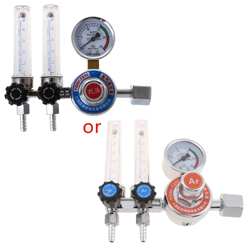 AR/CO2 Regulator Welding Weld Dual Backpurge 25 MPa Mig Flow Meter Gas Argon Pressure Reducer | Инструменты