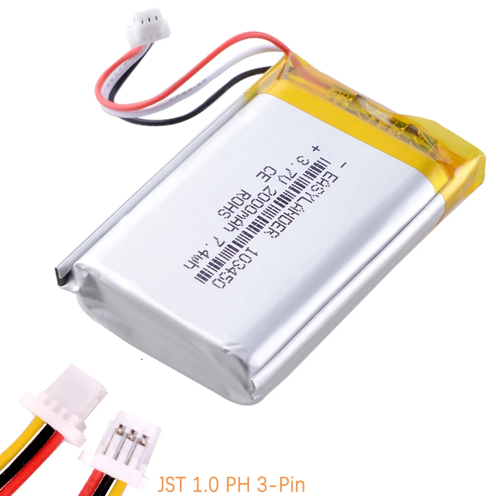 Batterie LiPo 3,7V 200mAh 402030 Avec Connecteur JST - Pour Appareils électroniques Basse Consommation