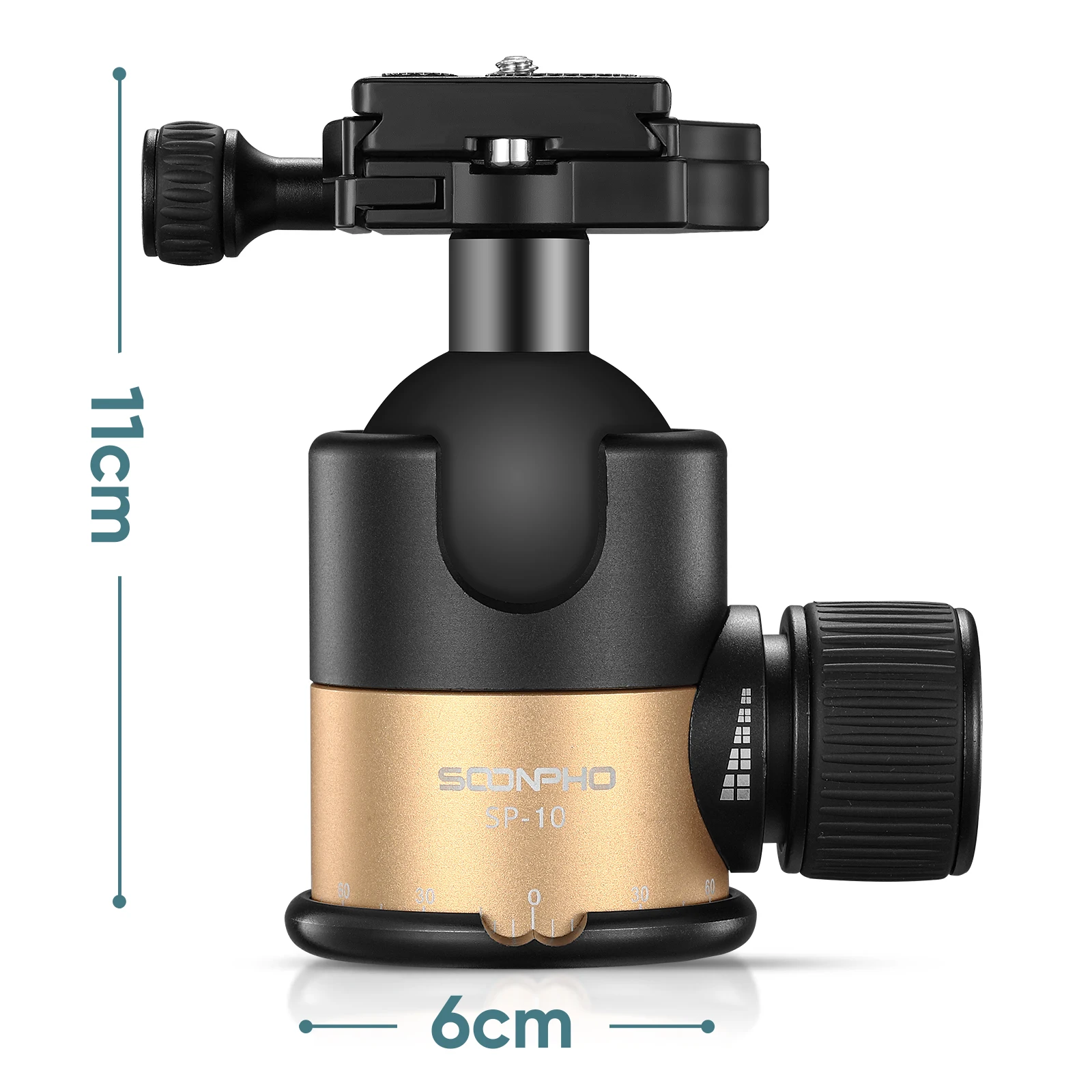 Soonpho Ball Head for Tripod Rotating Head 360-degree Panoramic 1/4 to 3/8 Screw Tripod Adapters Professional Camera Tripe