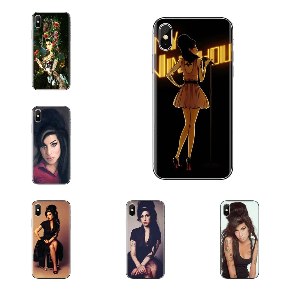 UK Girl Singer Amy Winehouse Art For iPhone XS Max XR X 4 4S 5 5S 5C SE 6 6S 7 8 Plus Samsung Galaxy J1 J3 J5 J7 A3 A5 TPU Cover |