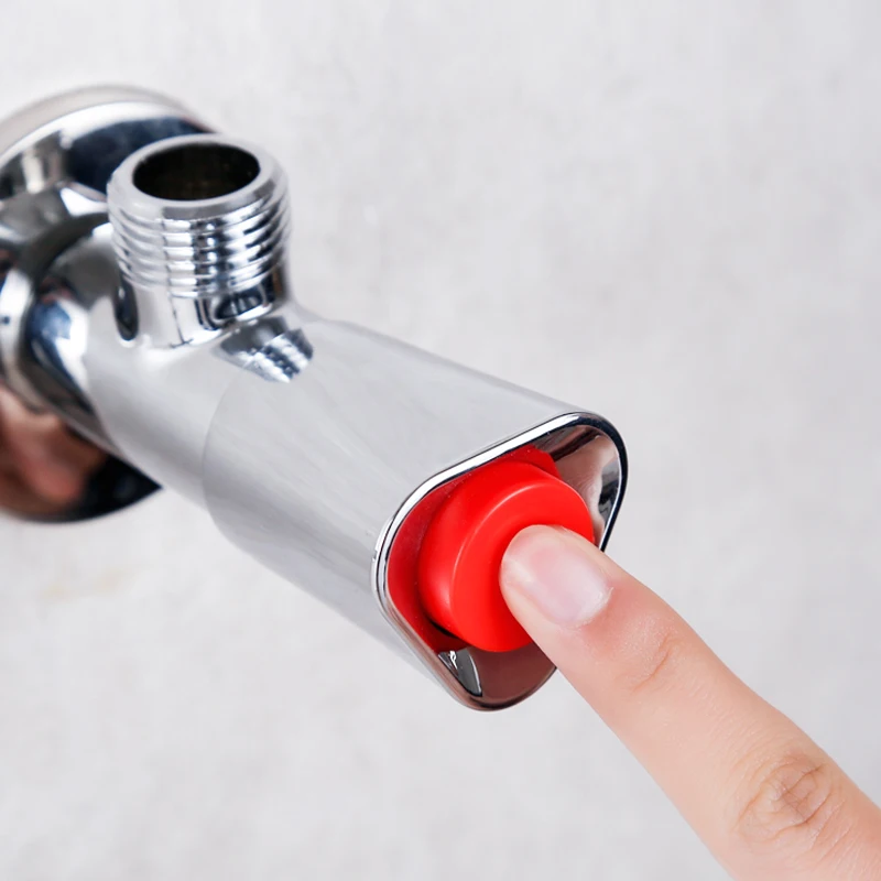 Угловой переключатель для ванной комнаты медный заправочный клапан горячей/холодной воды клапан Анти-взрыв утолщающийся кнопочный переключатель клапан для унитаз раковина