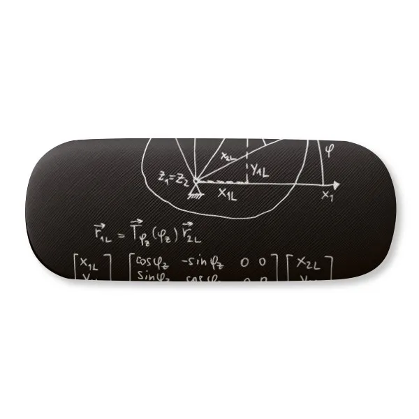 

Math Kowledge Circle Glasses Case Eyeglasses Clam Shell Holder Storage Box