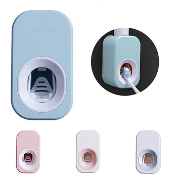 

Automatic Toothpaste Dispenser non-toxic Wall hanger Mount Dust-Proof Toothpaste Squeezer quick take straw toothpaste rack