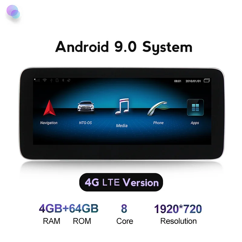 4G-64G-8 Core-4G LTE UI, новая модель 10,2" Android 9,0 Авторадио gps навигация ips экран для Benz CLS класс W218 2011-2013 с HD1920* 720 4G LTE - Цвет: 4G-64G-8 Core-4G LTE