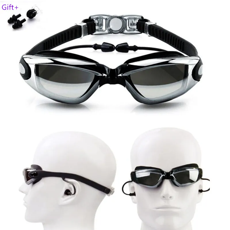 Women Men Swimming Goggles Anti-Fog UV HD Natacion Hombre Silicone Adjustable Diving Glasses Swimming Pool Eyewear swimming goggles