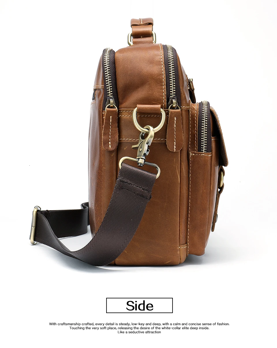 Men computer Bag Men's Genuine Leather Office Bags Men 13.3 Laptop Leather Business Briefcase Luxury Handbags for macbook air 13