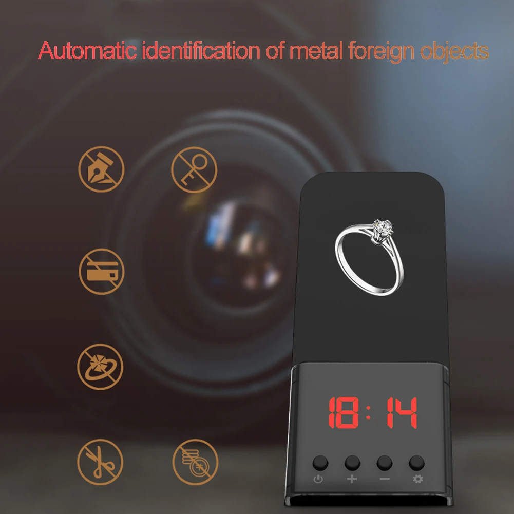 Настольный Регулируемый Яркий USB портативный дисплей времени зарядное устройство Стенд быстро с будильником Защита от перенапряжения беспроводной для IPhone