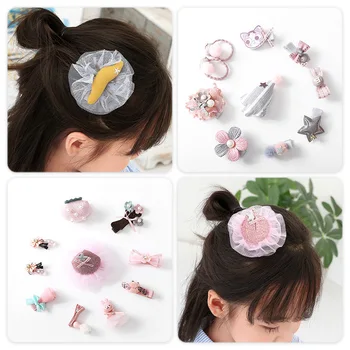 

CHILDREN'S Hair Accessories South Korea Girls Barrettes Set 10-Piece Gift Box Baby Headband Barrettes Immortal Head Accessories